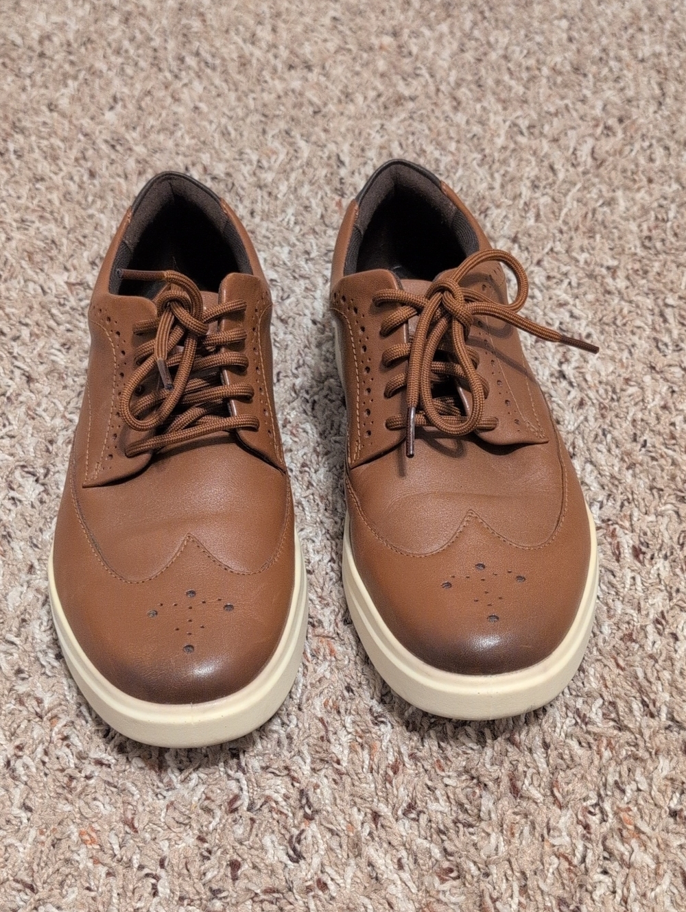Cole Haan Size 9 Men's Brown Leather Lace-Up Casual Oxfords